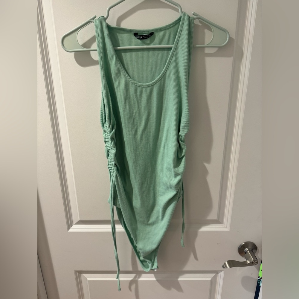 Drawstring side ribbed bodysuit
